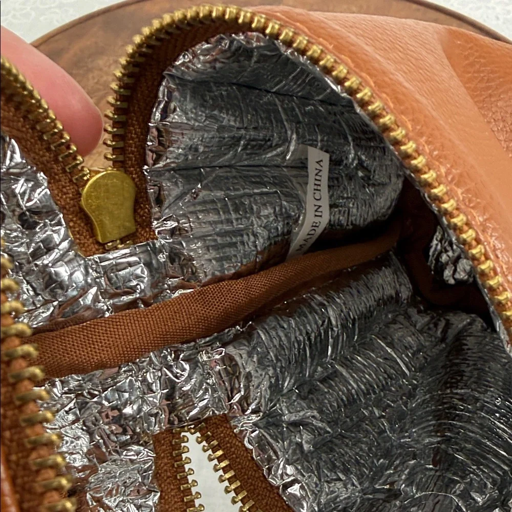 Fawn Design Baby Bottle Bag Brown Insulated Food Safe Pebble Faux Leather